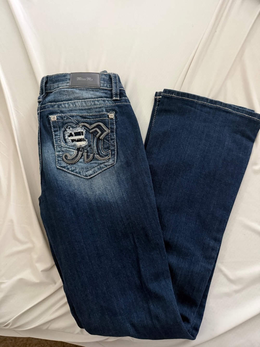 Miss Me Indigo Embroidered Boot Cut Jeans